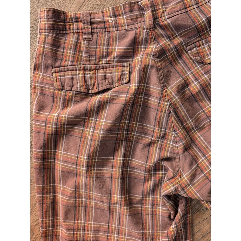 Ecko Unltd Men's Shorts Orange Brown Sz 36 Plaid Bermuda Cotton 11" Outdoor - Picture 15 of 16